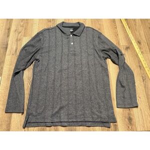 Covington Shirt, Men's Size Medium, Black, Long Sleeve, Polo Shirt